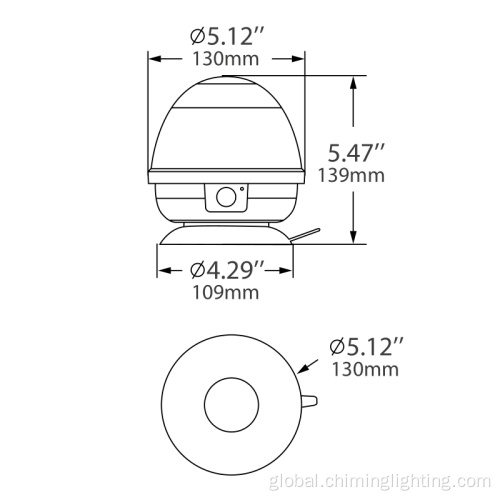 Aviation Obstruction Light magnetic rechargeable warning lamp aircraft warning light Factory